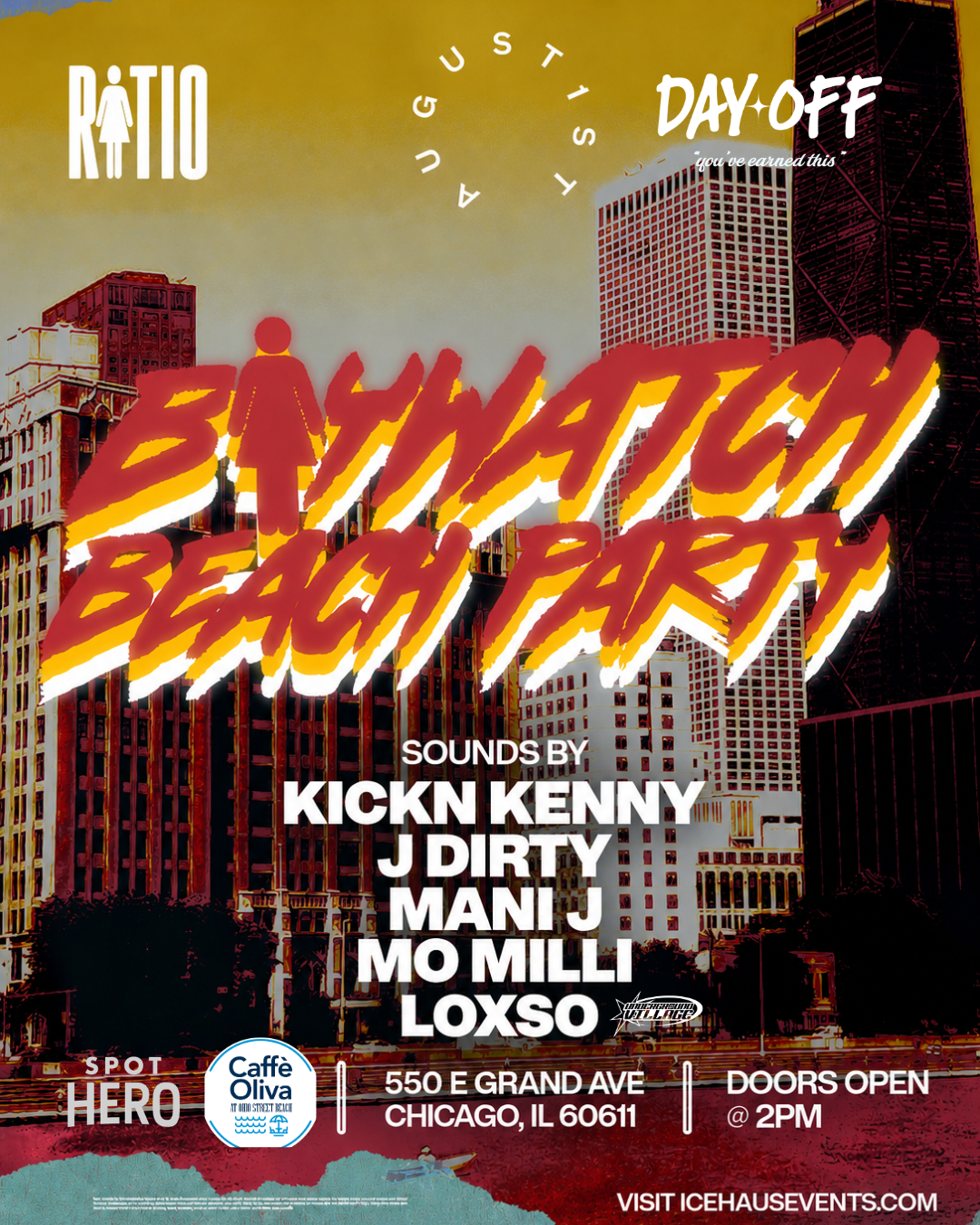 RATIO: Baywatch x Day Off event flyer